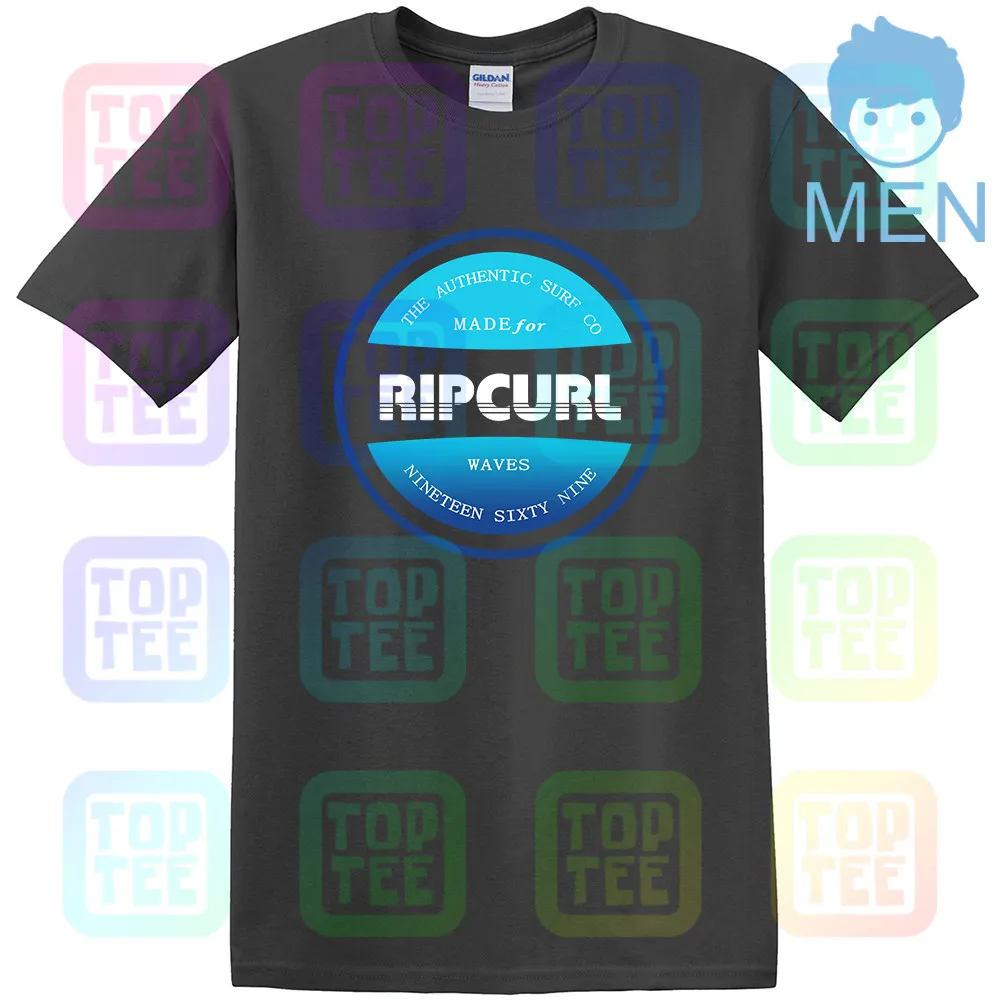 Rip Tee Curl Мужская футболка. Большая мама светильник серый Crew с короткими рукавами унисекс размер S-3XL - Цвет: MEN-DARK GRAY