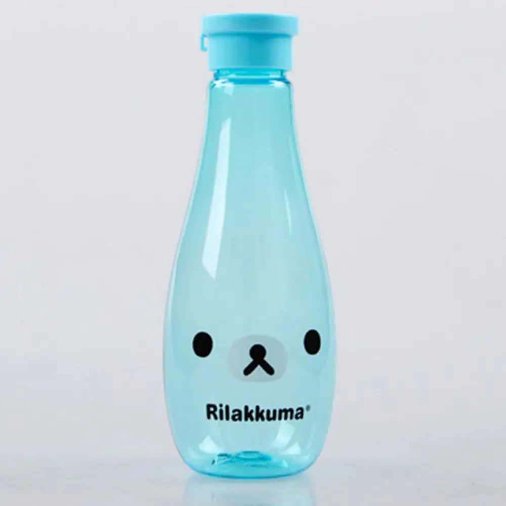 light blue Лучшее качество, 500 мл, 2 цвета, Спортивная, велосипедная, походная, легкая, космическая, прозрачная, пластиковая, Спортивная, для путешествий, бутылка для воды с фруктовым соком - Цвет: light blue
