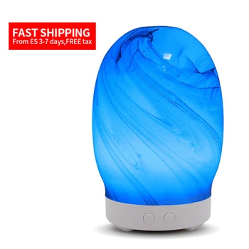

KBAYBO 100ML Ultrasonic Air Humidifier Aroma Essential Oil Diffuser for Home Fogger Mist Maker with 7 colors LED lights Lamp