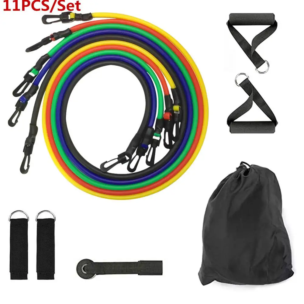 

11Pcs Resistance Bands Set Expander Yoga Exercise Fitness Rubber Tubes Band Stretch Training Home Gyms Workout Elastic Pull Rope