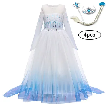 

2 Elsa Dress For Girls Birthday Party Dress Kids Dresses Girls Halloween Carnival Costume Cosplay Princess Dress Children Fancy
