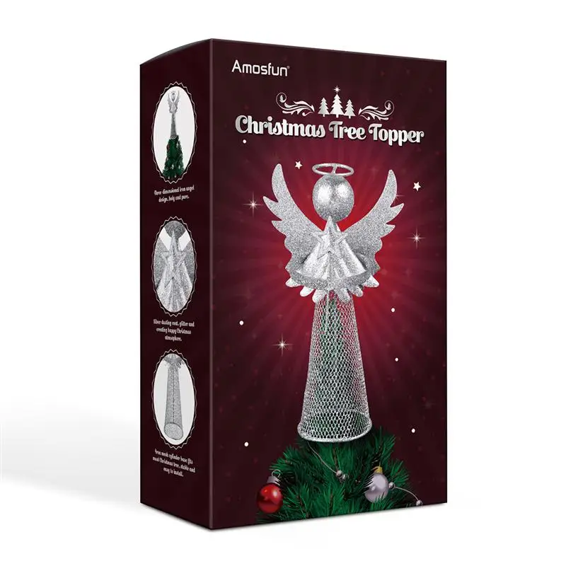NICEXMAS Рождественская елка светодиодный Звезда дерево фигурки жениха и невесты; Рождественская елка украшения Батарея работает 5 конечная звезда Рождественский Декор для дома A3