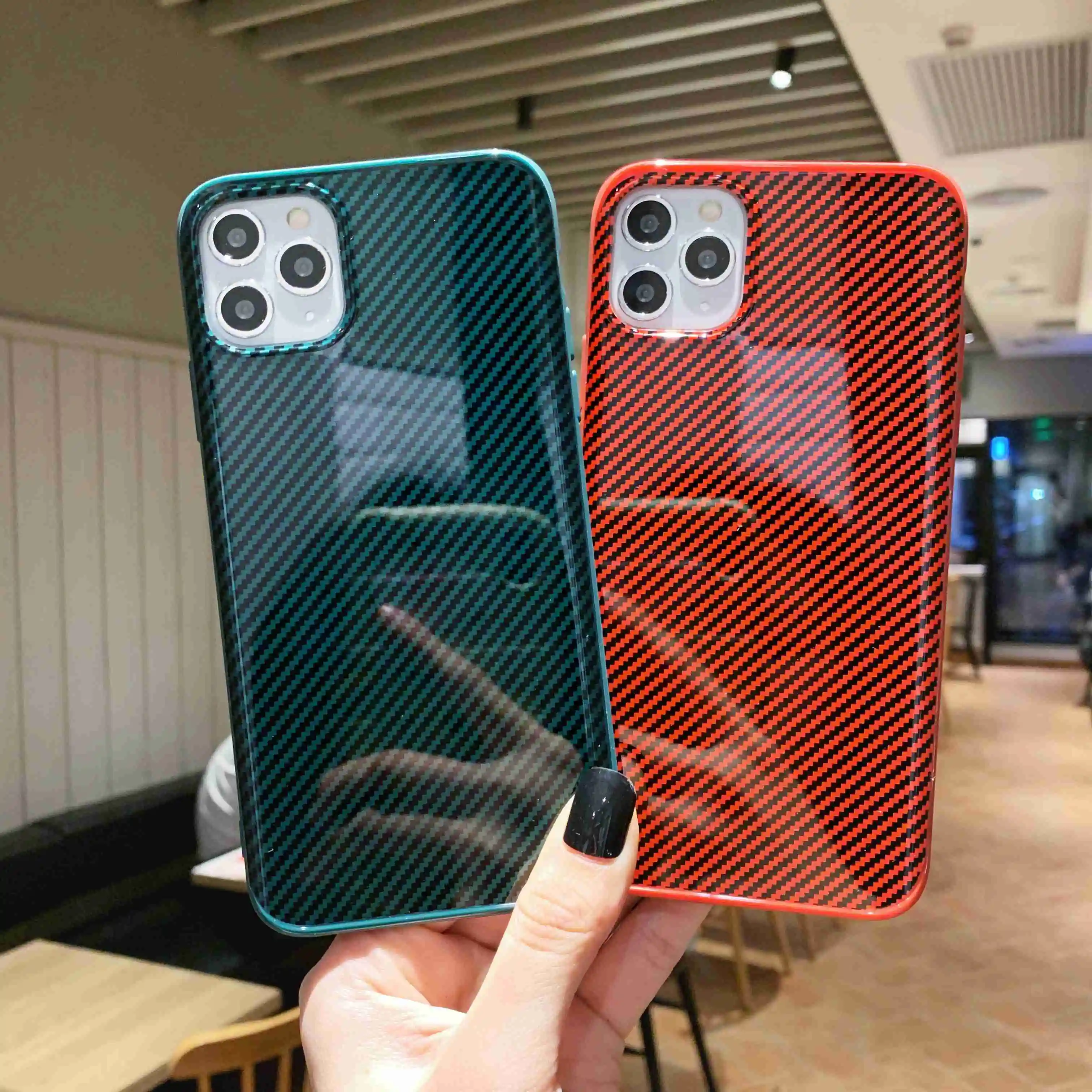 Новые блестящие Чехлы для iPhone 7 8 Plus XR X Xs 11 Pro Max с волнистыми полосками мягкий