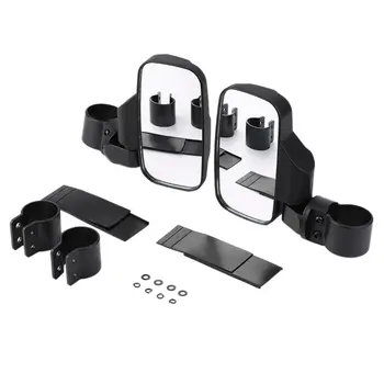 

2 Pieces/Set Shatterproof Side View Mirror Set for UTV ATV Offroad High Impact Break-Away Large Wide View Race Black Car-styling