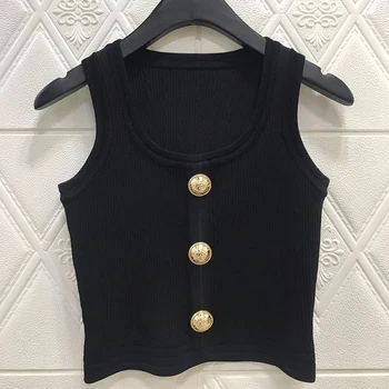 

2019 Women's cotton Sleeveless Knitted Pullover Tee Base T Wool Cashmere Sweater Women Jumper