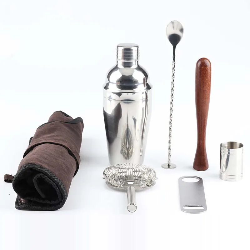 Лучшие продажи 7 шт./компл. 550 мл шейкер для напитков Нержавеющая сталь комплект