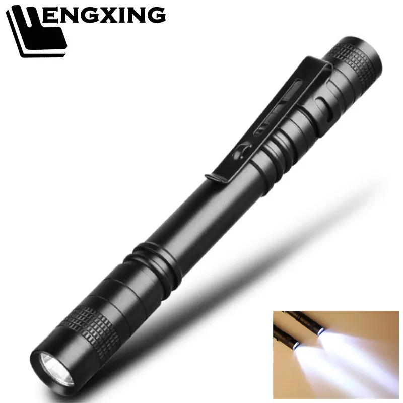 Mini Penlight Pocket Light LED Flashlight Torch XML Q5 500 LM Waterproof Lantern AAA Battery Led Lamp For Camping Fishing | Лампы и