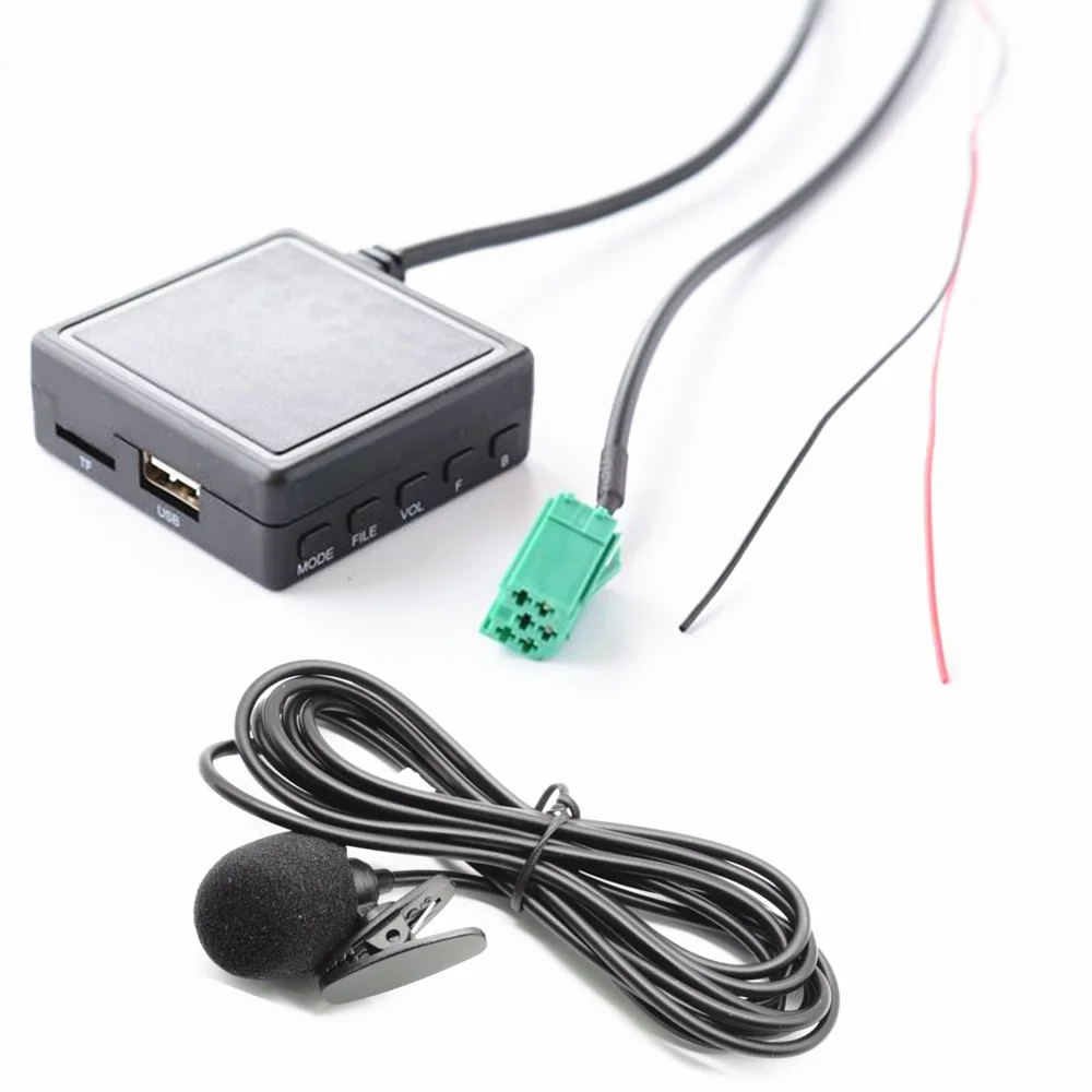 3 5 мм AUX TF USB флеш накопитель микрофон медиа Bluetooth для мини входа ISO 6Pin Renault стерео