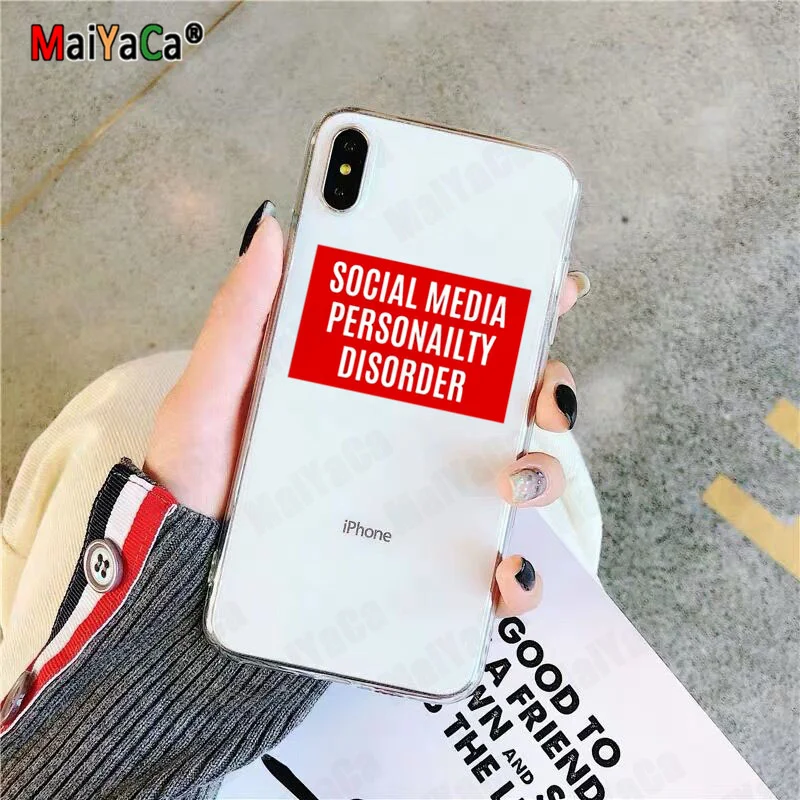 MaiYaCa Positive Good Vibe Happy Trust Funny TPU Transparent Phone Case for iPhone 11 pro XS MAX 8 7 6 6S Plus X 5 5S SE XR