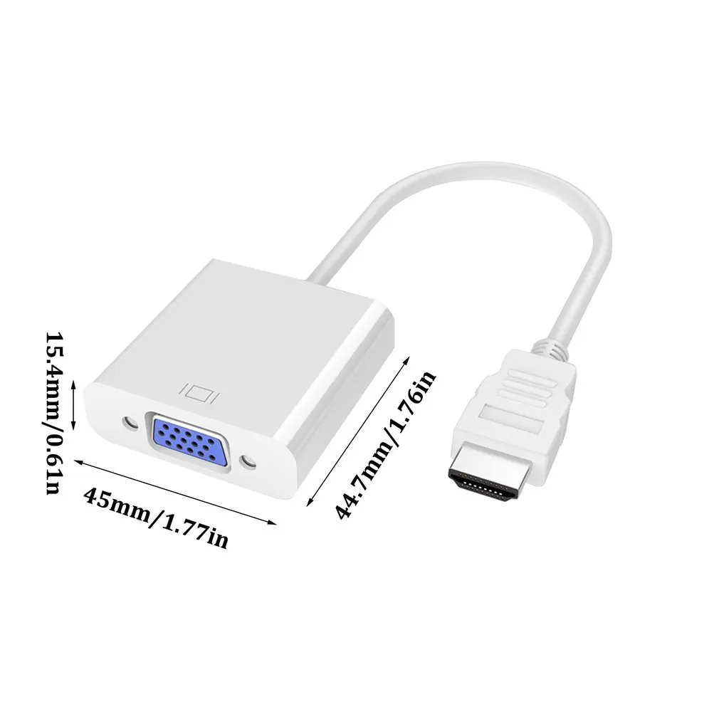 Адаптер hdmi-vga кабель конвертер HDMI VGA кабель Поддержка 1080P с аудио кабелем для HD tv xbox PS3 PS4 ноутбука ТВ коробка
