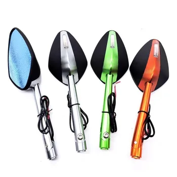 

Motorcycle rear-view mirror CNC with LED electric scooter retrofitting mirror reversing auxiliary mirror