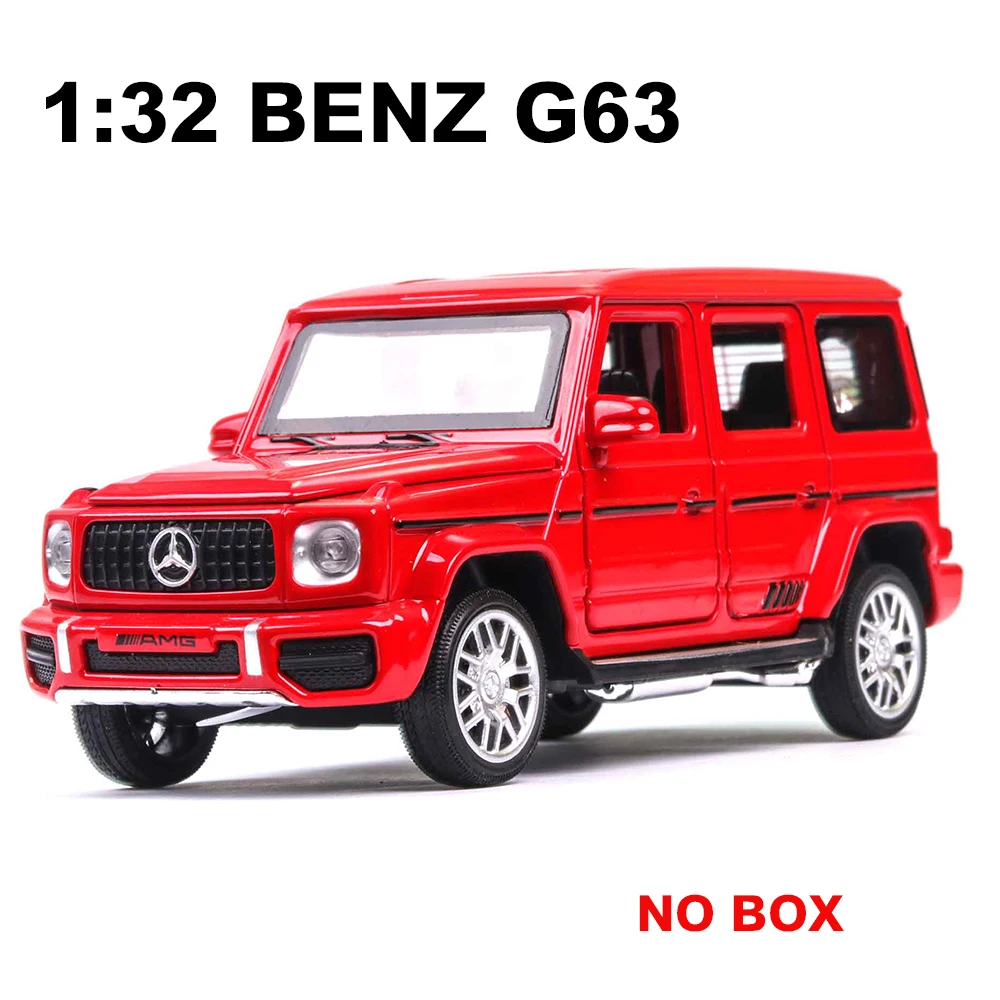 1:24 1:32, новинка, Mercedes G63, литая под давлением металлическая игрушка, модель автомобиля, колеса, высокая симуляция, звуковой светильник, оттягивающий назад автомобиль, коллекция детских игрушек - Цвет: 32 Red no box