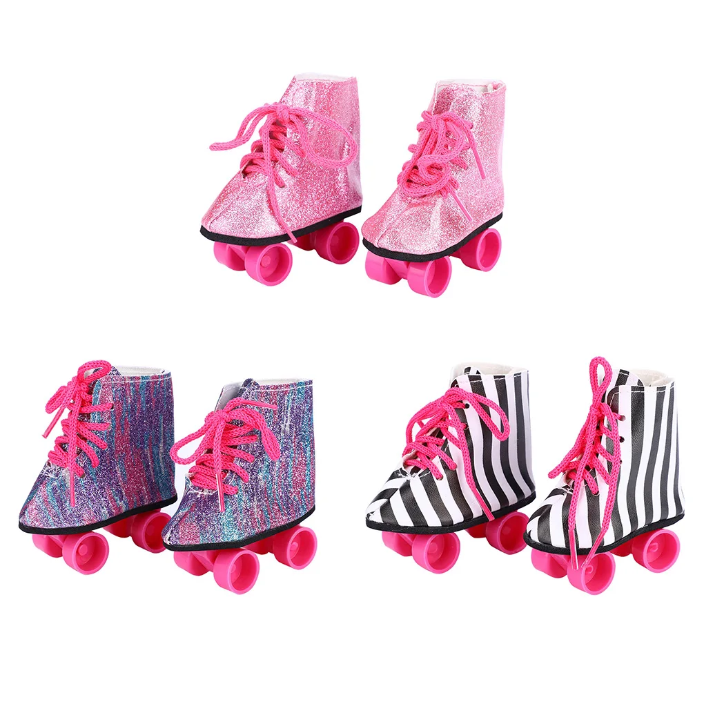 

Doll Roller Skates Skating Shoes for 18 Inch Doll Shoes Clothes Accessory Children Birthday Gift