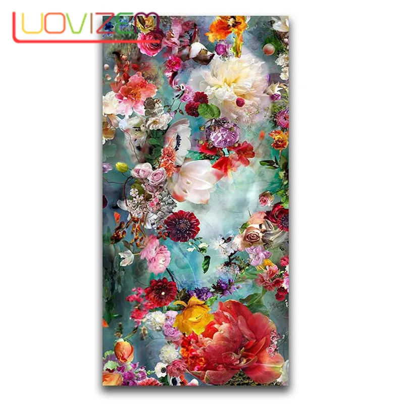 

Full Round Diamond Mosaic Color Rose 5D DIY Diamond Embroidery Flower Full Square Diamond Painting Cross Stitch Decoration