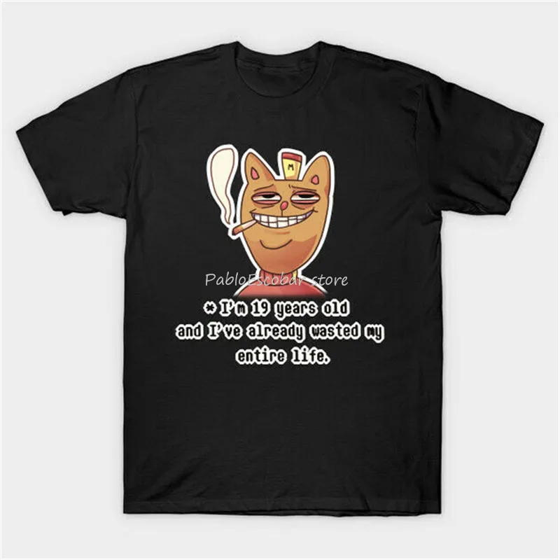 Я 19 лет я уже впустую свою жизнь Burgerpants Undertale черная футболка спортивная для