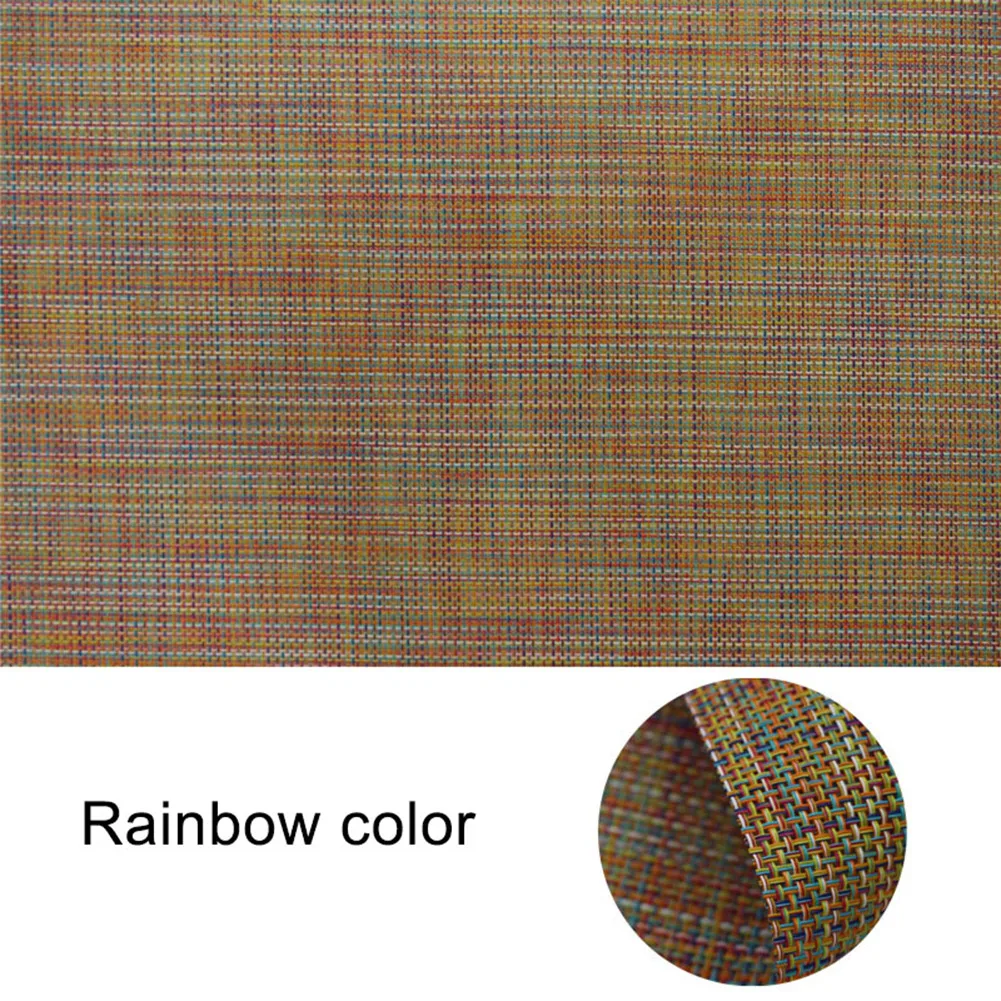 Rainbow Color 6 шт для обеденного стола подставки теплоизоляция Водонепроницаемый защита Нескользящая Подставка для столовых приборов Однотонные Пластик коврик FPing в - Цвет: Rainbow Color