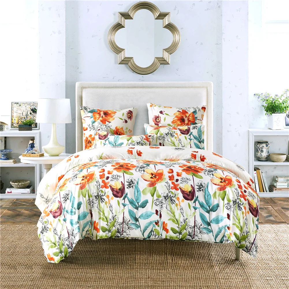 

2/3 pieces Duvet Cover Sets Pillowcase Queen King Size Bedding Sets Home Comforter Bed Cover Flat sheet Bedding Article Suite