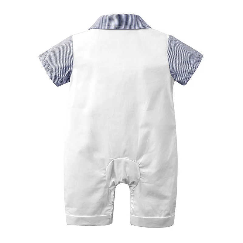 Одежда для новорожденных и малышей, комбинезон с галстуком-бабочкой, короткий рукав, имитация жилета, джентльменский комбинезон, одежда для малышей, детская одежда