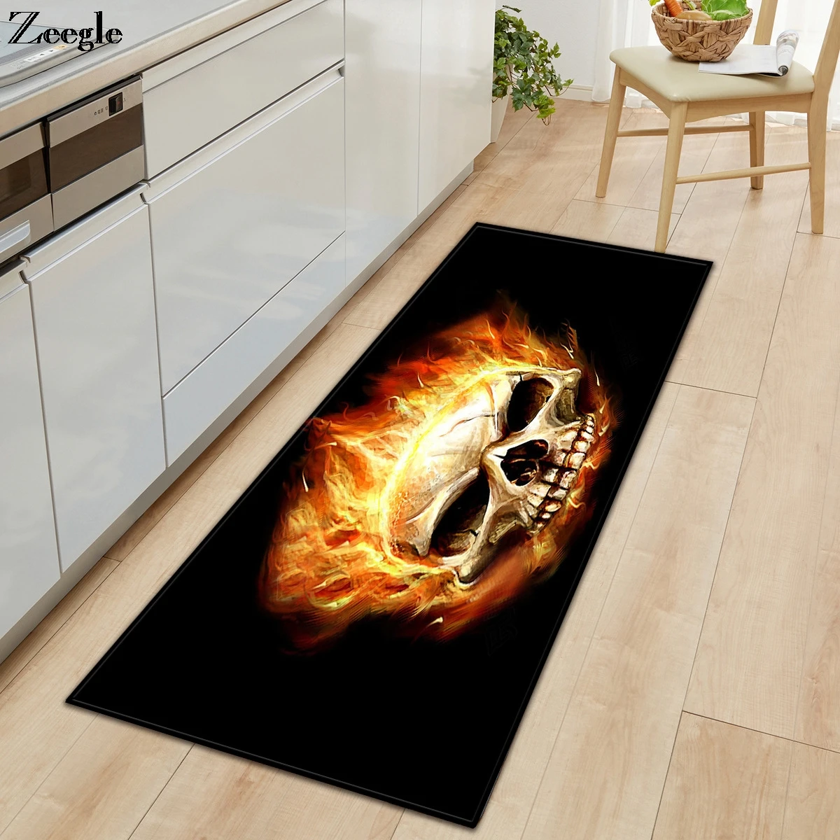 Zeegle Non-slip Floor Mat Long Rectangle Kitchen Carpet Rug Door Mats Entrance Decoration Living Room Carpet Bedside Carpet Mat