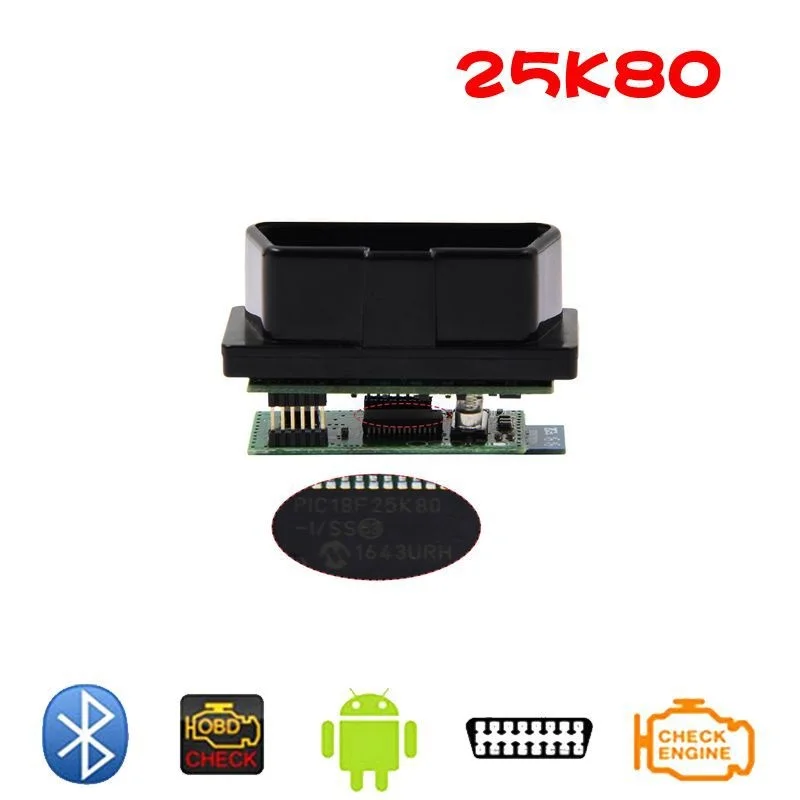 Супер Мини ELM327 v2.1/V1.5 bluetooth 25K80 OBD2 автомобильный диагностический инструмент считыватель кодов сканирование ToolsAuto сканер автомобильный obd2 сканер