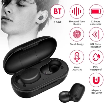 

A6X True Wireless Stereo BT 5.0 Earphone Fingerprint Touching High Definition Stereo Wirelessly Headset Noise Cancelling Gaming