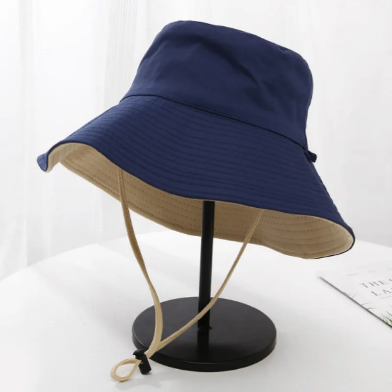 Large Brim Mesh Sun Hat With String 