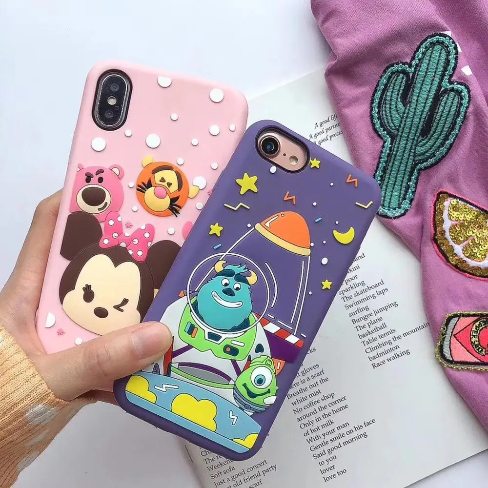 

Marchcover Cute Cartoon Mickey Minnie Mike Buzz case for iPhone X XR XS MAX Soft Silicon cover for iPhone 8 7 6S 6 Plus funda