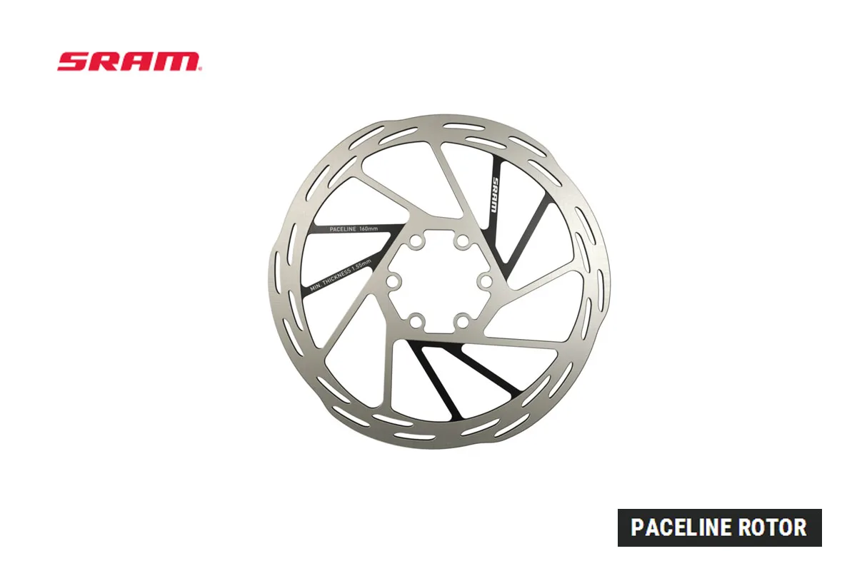 SRAM PACELINE ROTOR 140MM 160MM 6 bolt Designed for road use Paceline brake track offers quiet