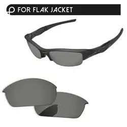 Черный хром зеркало Поляризованные замены линзы для Бронежилет солнечные очки к куртке Frame 100% UVA и UVB Защита