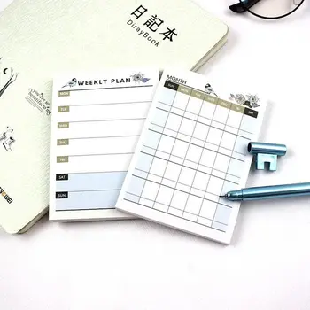 

Cute Blue Bird Weekly Monthly Work Planner Sticky Note Time Schedule N Times Sticky Notes Creative School Office Supply