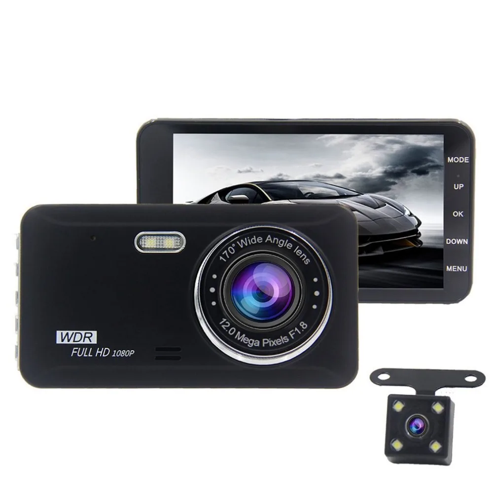 4 Inch Ips Hd 1080P Car Driving Recorder Front And Rear Double Lens Support Reversing Image Parking Monitoring