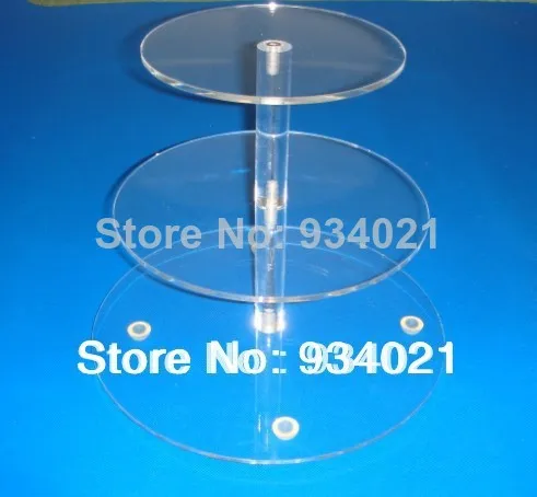 

kids party supplies 3 Tier Round Acrylic Clear Wedding&Parties Cake Stand
