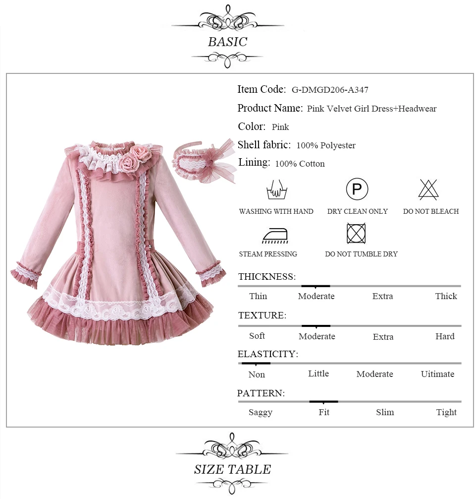 Pettigirl/розовые платья для девочек; свадебные платья ручной работы из тюля с цветочным узором и длинными рукавами; одежда для малышей с аксессуарами для волос