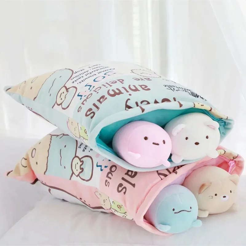 Целая сумка Sumikko Gurashi, мягкие плюшевые игрушки, милая аниме Подушка для спины, подарок для игрушки для девушки для украшения детской комнаты