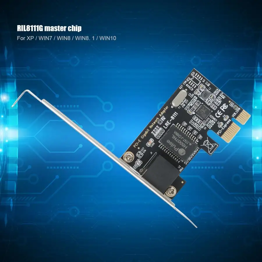 RIL8111G главный чип настольный компьютер PCI-E гигабитная сетевая карта для XP/WIN7/WIN8/WIN8.1/WIN10