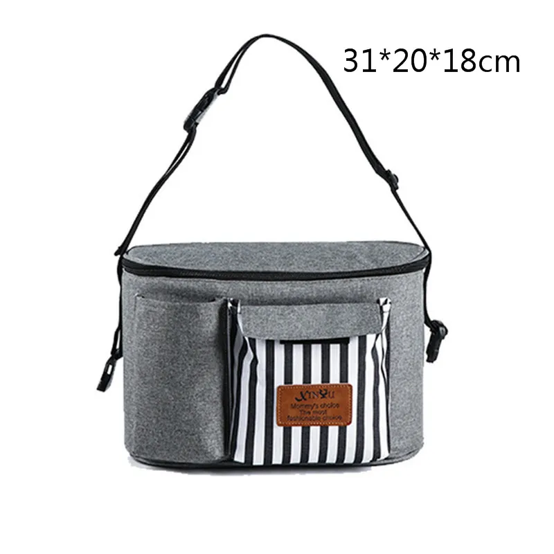 Модная сумка для подгузников для мам, Большая вместительная сумка для подгузников, водонепроницаемая сумка с теплоизоляцией для путешествий, дизайнерская сумка для детских колясок - Цвет: 14