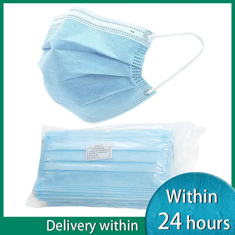 

Non-woven Dust Mask 3 Layer Thickened Disposable Mouth kids Mask Features as FFP2 KF95 50 pcs/Bag