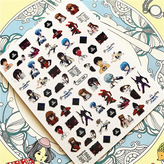 TSC-212 TSC-213 Cartoon anime character 3D Back glue Nail Art Stickers Decals Sliders Nail ornament decoration TSC-165 N