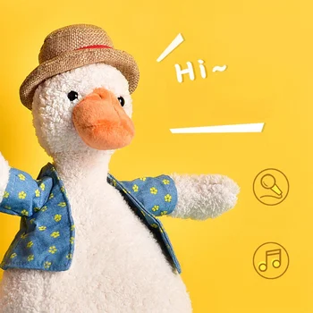 

Talking Repeat Duck Electric Plush Toy Cute Speak Sound Record Sing Duck Stuffed Animal Doll Children Girls Christmas Gifts