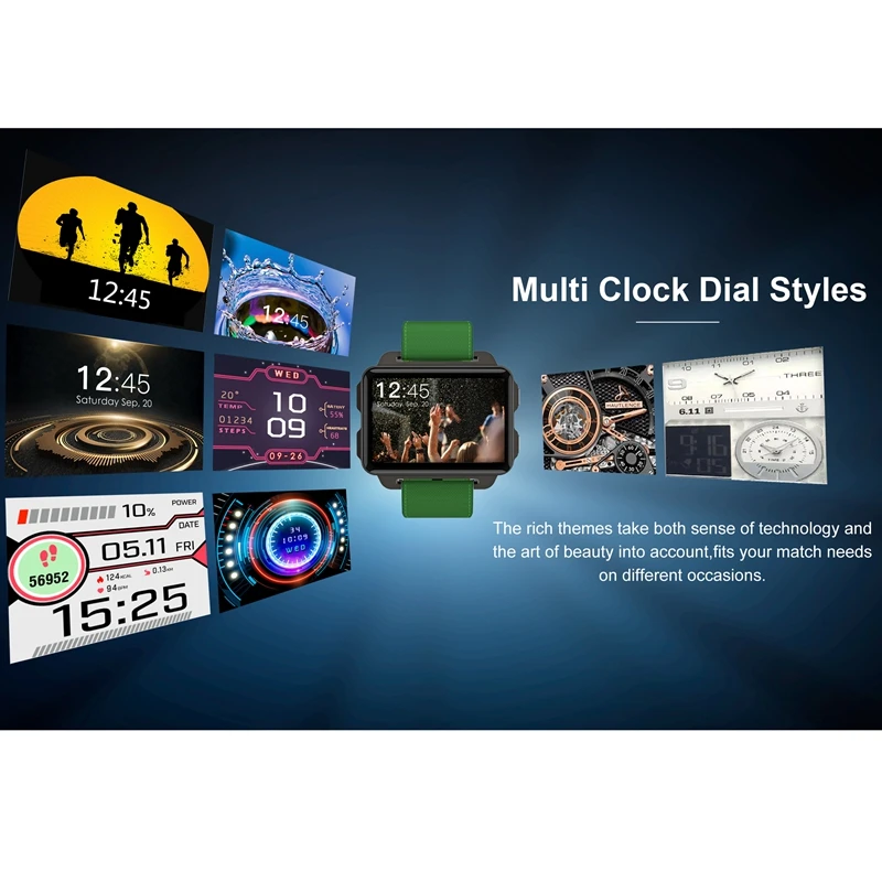 DM99 Смарт-часы MTK6580 Android 5,1 2,2 дюймов 320*240 экран 3g Smartwatch 1200 мАч 1,3 мегапикселей монитор сердечного ритма