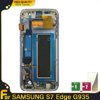 

5.5'' SUPER AMOLED LCD For SAMSUNG Galaxy s7 edge G935 G935F Touch Screen Digitizer Display Replacement with frame