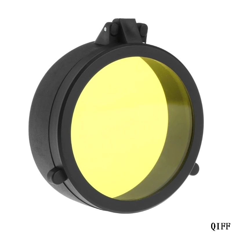 7HH400460-64 Caliber Scope быстрая откидная пружинная крышка объектива желтое стекло Пылезащитная крышка объектива M7DC - Цвет: 7HH400460-64