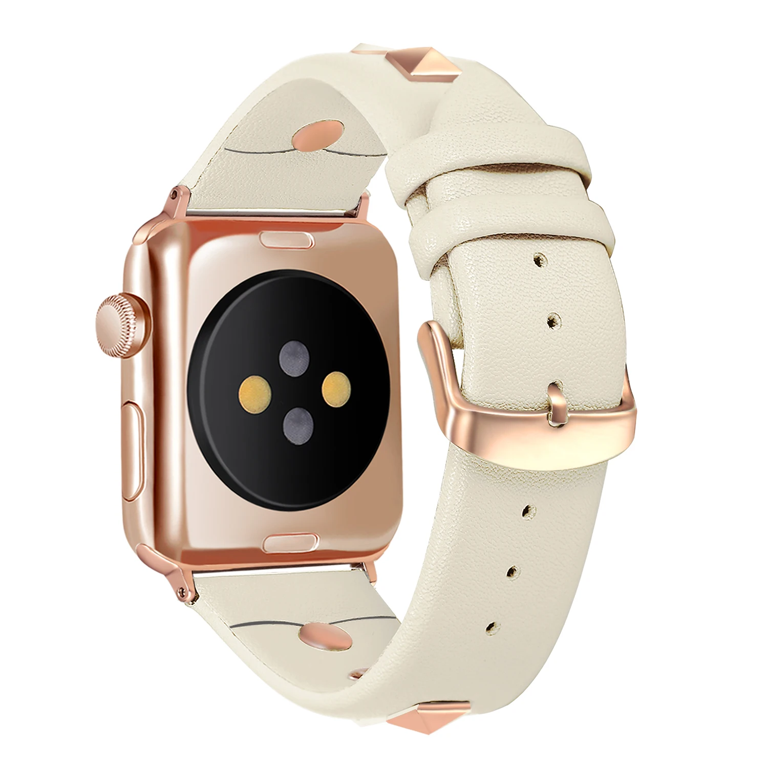 Заклепки Спортивная петля ремешок для Apple watch Band 42/38 мм кожаные браслеты аксессуары для iwatch 4 44 мм 40 мм серии 3 2 1