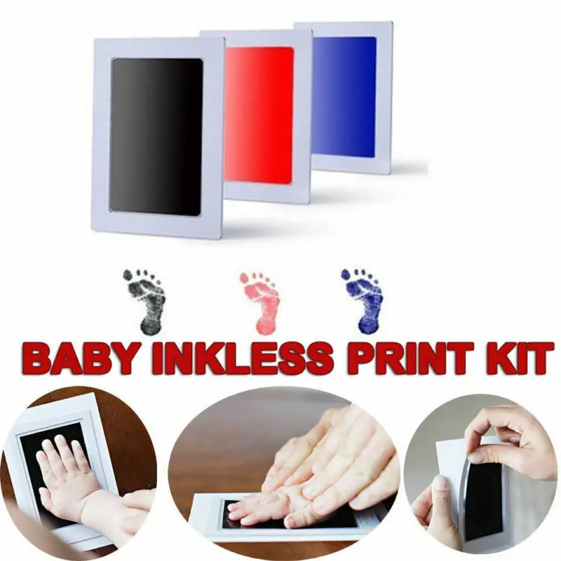 Baby Footprints Handprint Ink Pads Safe Non-toxic Ink Pad Kit for Baby Shower Paw and Foot Print Pad Inkless Baby Accessories