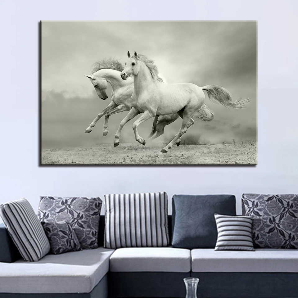 

Home Decor Canvas Painting HD Prints 1 Pieces Animal Horse Wall Art Modular Bedside Background Pictures New Style Artwork Poster