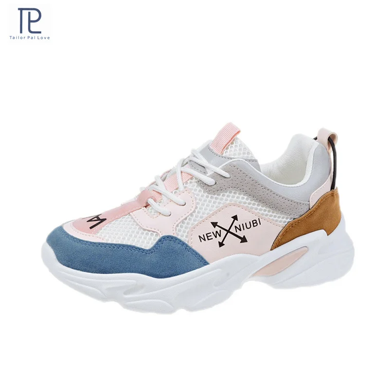 Новинка сезон осень женские дышащие кроссовки на толстой платформе модная