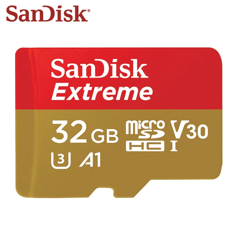 Original SanDisk Extreme Micro SD Card 128GB 256GB 64GB SDXC A2 U3 32GB SDHC A1 V30 Memory Card Flash Microsd With Adapter