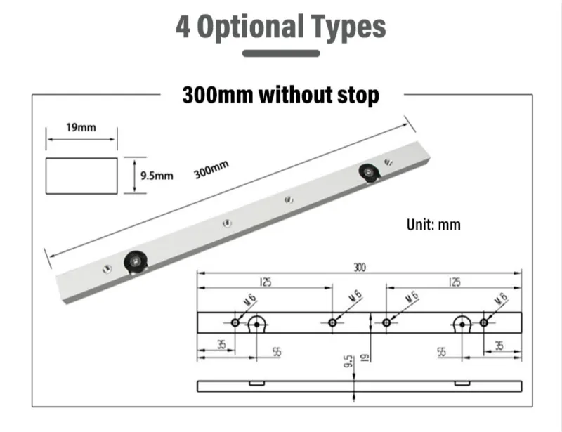 Woodworking DIY Tools T Slot Miter Bar Aluminum Slider Table Saw Gauge Rod 300 / 450 / 650mm Suitable For T-Slot And T-Track