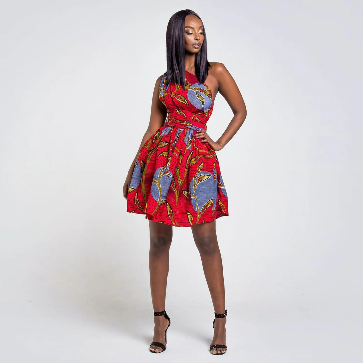 Robe africaine imprimé wax pour femme 60