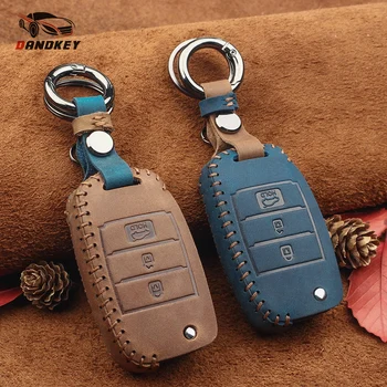 

Dandkey Leather Key Case For Kia Rio K2 K5 Sportage 2018 2019 K3 K5 Optima Ceed Sorento Cerato Soul Protection Cover Accessories